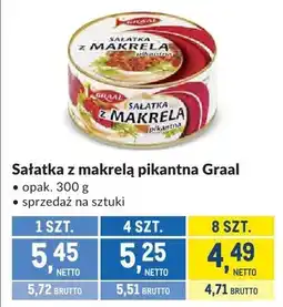 Makro Sałatka z makrelą pikantna Graal oferta