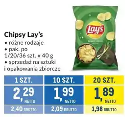 Makro Chipsy Lay's różne rodzaje oferta