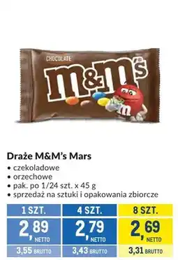 Makro Draże M&M's Mars orzechowe oferta