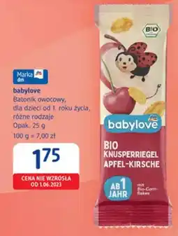 dm drogerie markt Batonik owocowy babylove BIO dla dzieci od 1. roku życia oferta