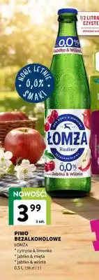 Intermarche Piwo bezalkoholowe Łomża Radler jabłko & wiśnia oferta