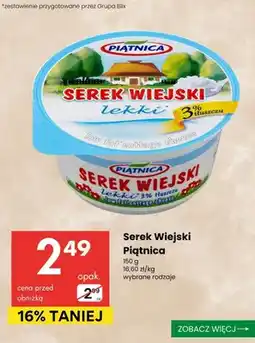 Delikatesy Centrum Serek wiejski lekki Piątnica 3% tłuszczu oferta
