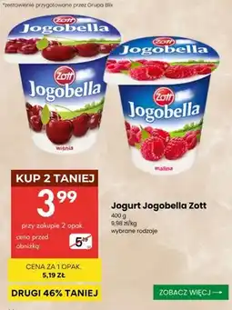 Delikatesy Centrum Jogurt Jogobella Zott malina oferta