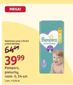 Rossmann Pampers Active Baby pieluchy rozmiar 5 oferta