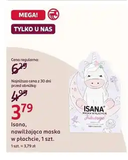 Rossmann Nawilżająca maska w płachcie Isana oferta