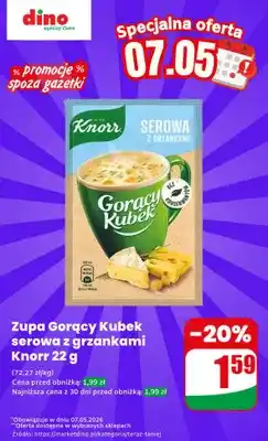 Dino Zupa Gorący Kubek serowa z grzankami Knorr oferta