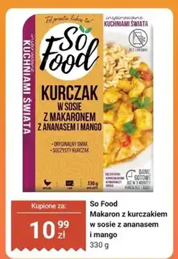 Dino Makaron z kurczakiem w sosie z ananasem i mango So Food oferta