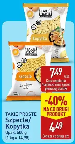 ALDI TAKIE PROSTE Szpecle/ Kopytka oferta