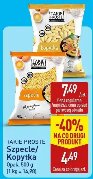 ALDI TAKIE PROSTE Szpecle/ Kopytka oferta