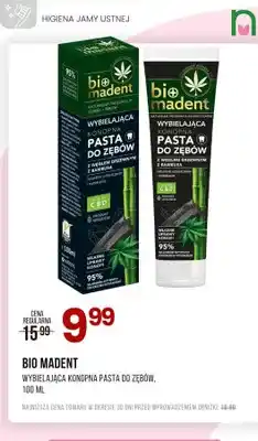 Pasta do zębów Bio Madent wybielająca konopna z węglem drzewnym z bambusa