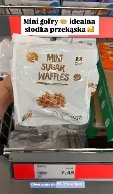 ALDI Mini gofry cukrowe Finest Bakery Mini Sugar Waffles oferta