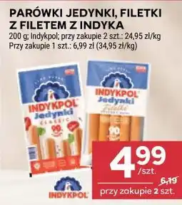 Stokrotka PARÓWKI JEDYNKI, FILETKI Z FILETEM Z INDYKA oferta