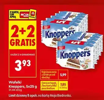 Biedronka Wafelki Knoppers 5-pak oferta