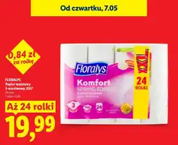 Lidl Papier toaletowy 3-warstwowy XXL Floralys Komfort Spring Edition nieparfumowany oferta