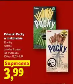 Lidl Paluszki Pocky w czekoladzie matcha Glico oferta