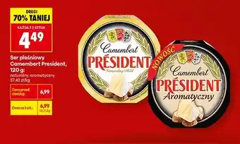 Biedronka Ser pleśniowy Camembert President aromatyczny oferta