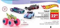 Biedronka Pojazd Monster Trucks lub zestaw 3 samochodzików Hot Wheels oferta