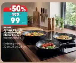 Biedronka MG HOME Zestaw 3 patelni aluminiowych Clever Kitchen oferta