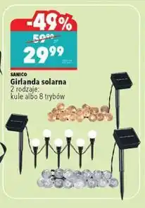 Biedronka Girlanda solarna 2 rodzaje: kule albo 8 trybów oferta