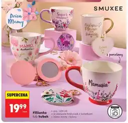 Biedronka Filiżanka porcelanowa Smukee z breloczkiem z lusterkiem oferta