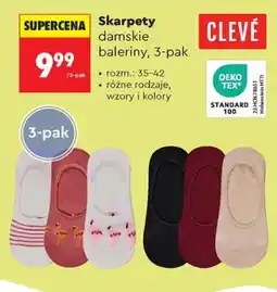 Biedronka Skarpety damskie baleriny CLEVÉ 3-pak oferta
