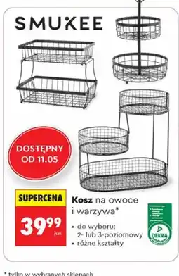 Biedronka Kosz na owoce i warzywa Smukee 2-poziomowy oferta