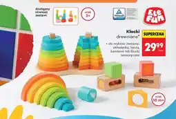 Biedronka Klocki drewniane układanka Ele Fun oferta
