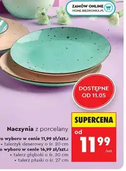 Biedronka Talerzyk deserowy z porcelany MG home śr. 20cm oferta