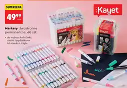 Biedronka Markery dwustronne permanentne Kayet 60szt oferta