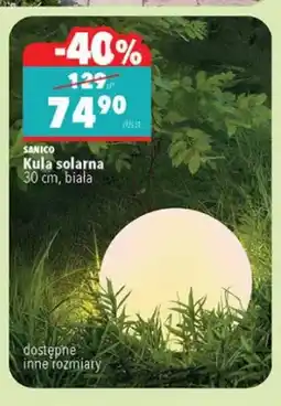 Biedronka Kula solarna 30cm biała SANICO oferta