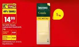 Biedronka Ser żółty Gouda w plastrach światowid , 1 kg oferta