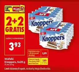 Biedronka Wafelki Knoppers, 5x25 g oferta