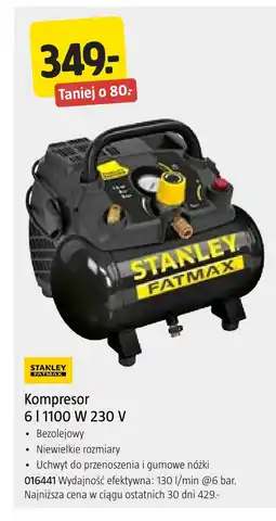 Jula Kompresor bezolejowy Stanley oferta