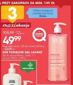 SuperPharm Żel do mycia twarzy i ciała SVR Topialyse Gel Lavant oferta