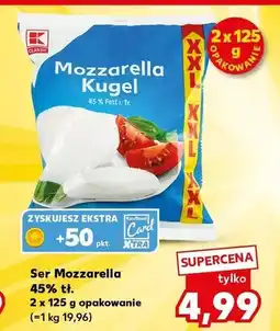 Kaufland Ser Mozzarella 45% tł. K-Classic 2-pak oferta