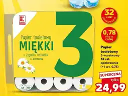 Kaufland Papier toaletowy miękki o zapachu rumianku 3-warstwowy K-Classic oferta