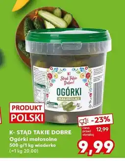 Kaufland Ogórki małosolne K-STĄD TAKIE DOBRE oferta