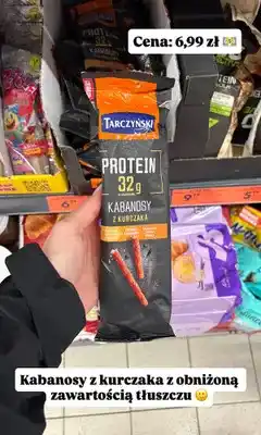 Biedronka Kabanosy z kurczaka Tarczyński Protein oferta