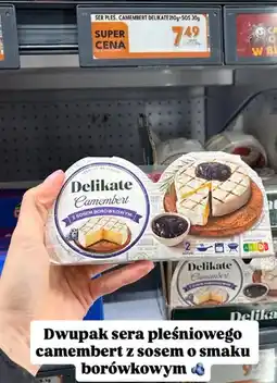 Biedronka Ser pleśniowy Camembert Delikate z sosem borówkowym 2-pak oferta