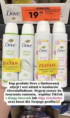 Biedronka Antyperspirant w sprayu Dove sweet treat limited edition 2-pak oferta