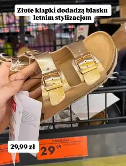 Biedronka Klapki damskie CLEVE złote oferta