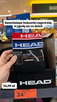 Biedronka Bawełniane bokserki męskie HEAD 2-pak oferta