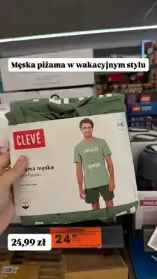 Biedronka Piżama męska CLEVÉ dwuczęściowa XXL oferta