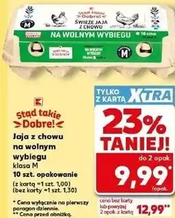 Kaufland Jaja z chowu na wolnym wybiegu klasa M 10 szt oferta