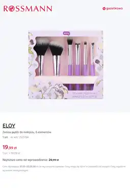 Rossmann Eloy, Zestaw pędzli do makijażu, 6 elementów oferta