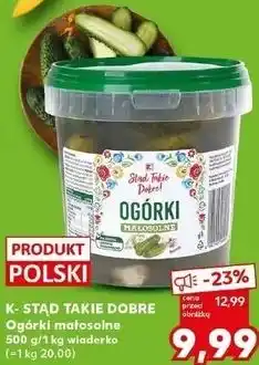 Kaufland Ogórki małosolne oferta