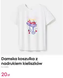 Pepco Damska koszulka z nadrukiem kieliszków oferta