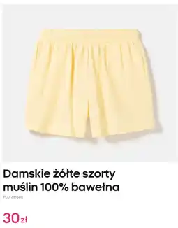 Pepco Damskie żółte szorty muślin 100% bawełna oferta