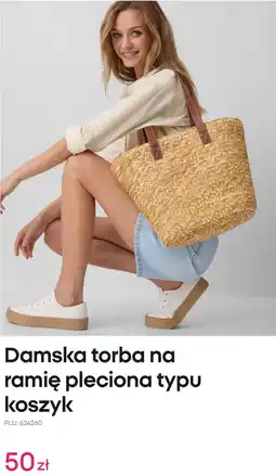 Pepco Damska torba na ramię pleciona typu koszyk oferta