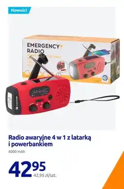 Action Radio awaryjne 4 w 1 z latarką i powerbankiem 4000mAh oferta